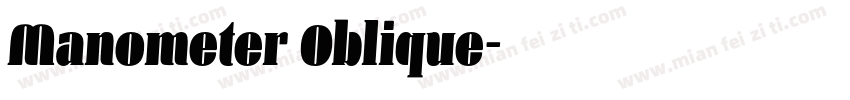 Manometer Oblique字体转换
